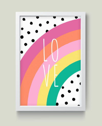 تابلو مدل Love Rainbow کد m2488-w