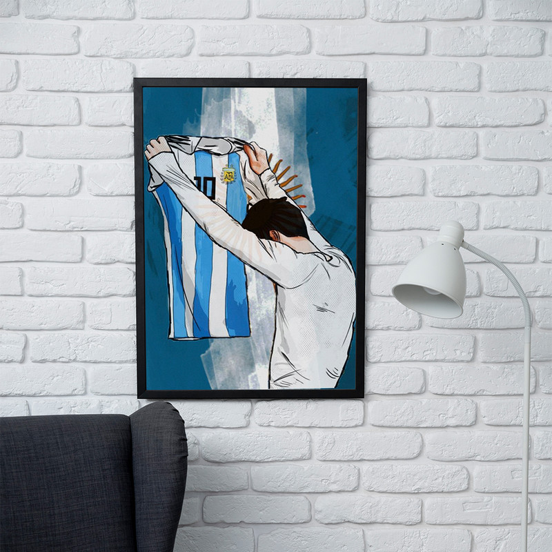 تابلو مدل دیواری طرح مسی Messi کد FD490 - Image 2