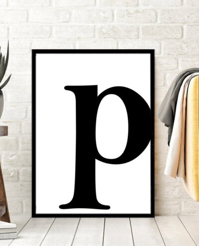 تابلو مدل حروف طرح p