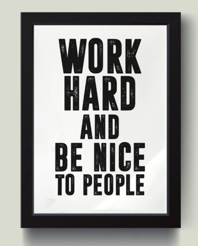 تابلو مدل انگیزشی Work Hard کد MJ131311