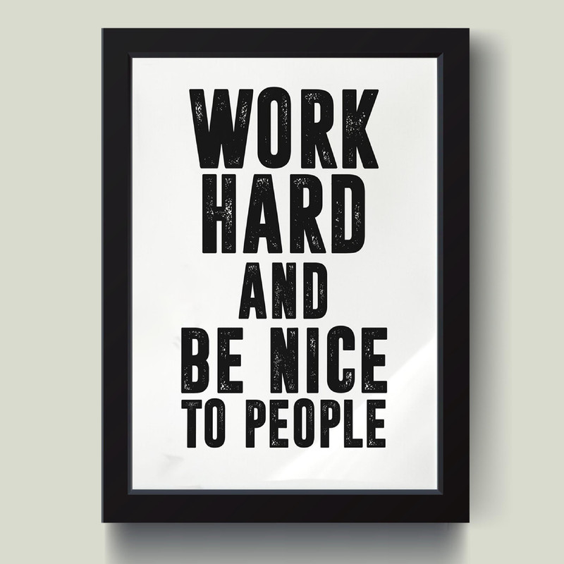 تابلو مدل انگیزشی Work Hard کد MJ131311