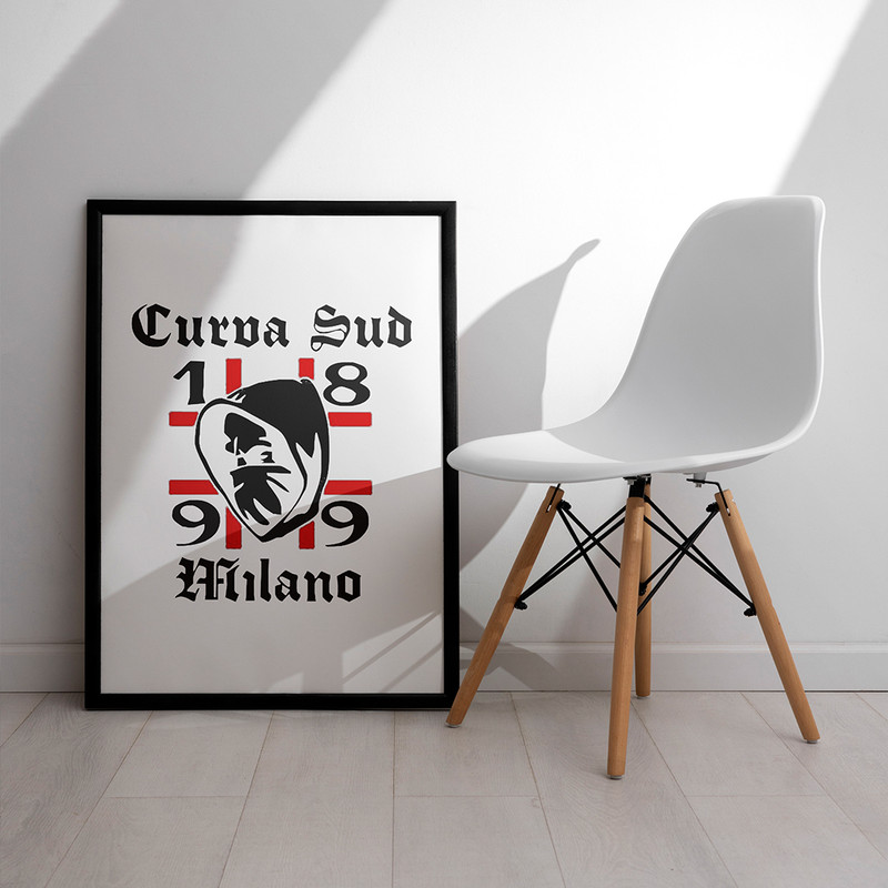 تابلو مدل دیواری طرح آث میلان AC Milan کد FD578 - Image 3