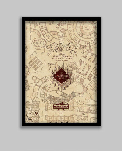 تابلو مدل هری پاتر طرح نقشه هاگوارتز Harry Potter کد LA-G10596-2