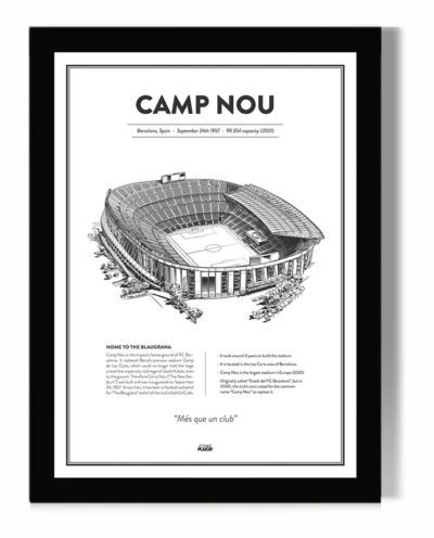 تابلو مدل دیواری طرح استادیوم نیوکمپ بارسلونا Camp Nou کد FD036