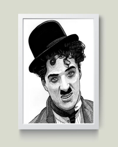 تابلو مدل چارلی چاپلین Charlie Chaplin کد S3001-w